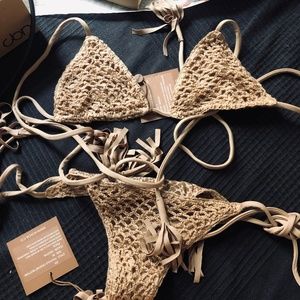 Acacia Swimwear Humuhumu Polihale Crochet Mocha S